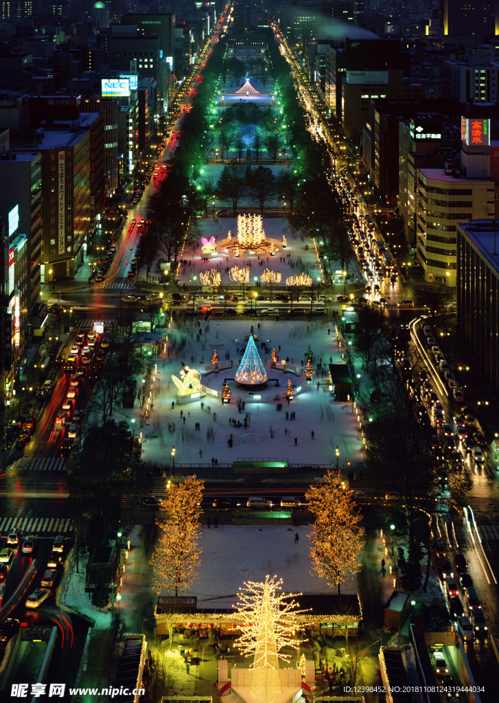繁华的城市夜景
