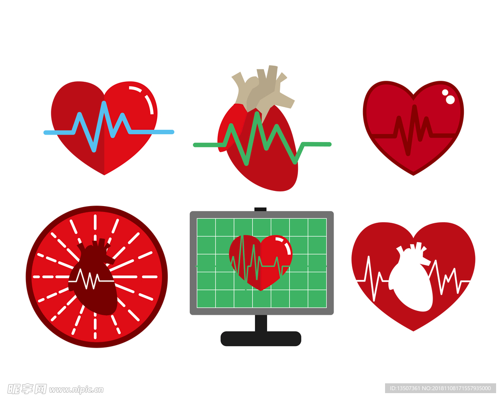 手绘心脏医疗插画设计