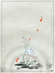 荷花荷叶中国风海报
