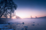 冰雪雾凇冬天雪景