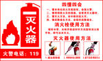 灭火器消防警示应急处理牌