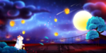 唯美夜景 赏月 孔明灯