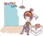 卡通时尚女孩