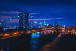 高架桥 夜景 都市夜景 江面