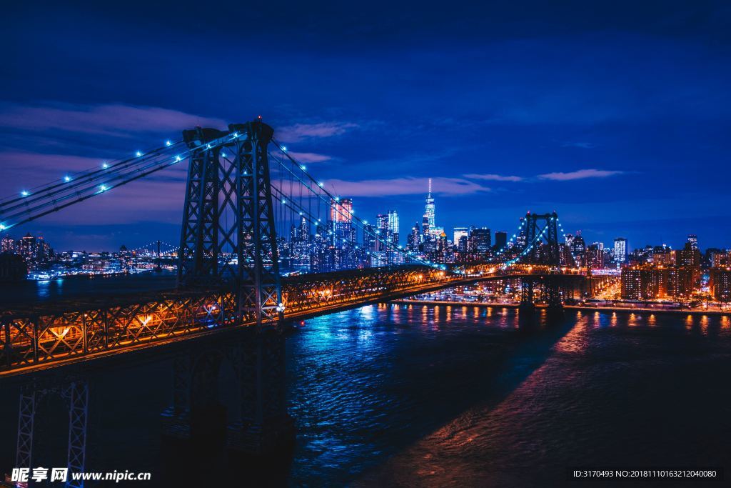 高架桥 夜景 都市夜景 江面