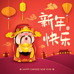 可爱卡通小猪