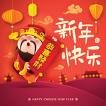 可爱卡通小猪