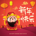 可爱卡通小猪