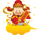卡通财神插画