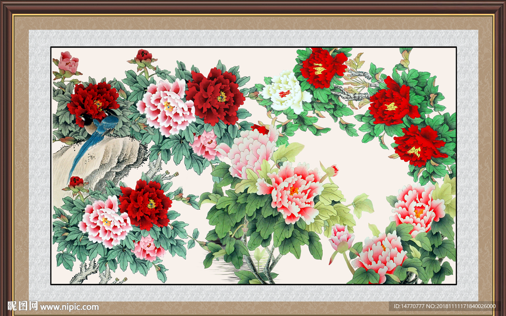 牡丹花 国画牡丹 牡丹国画图