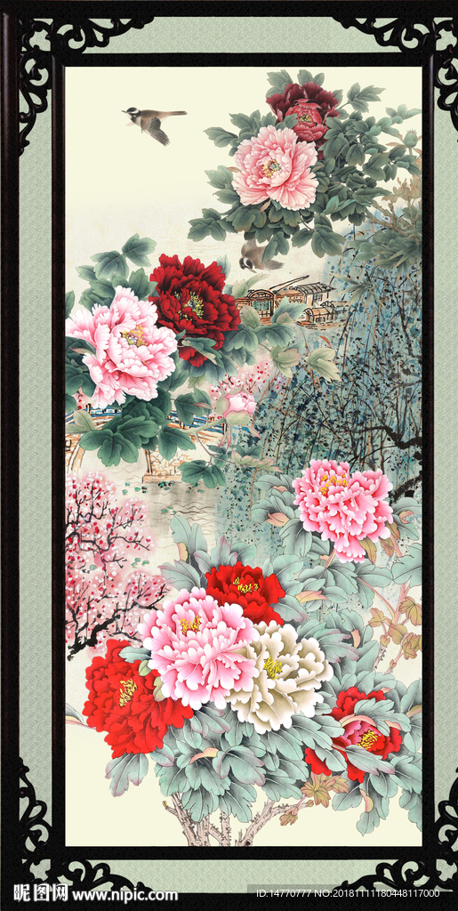 国画牡丹