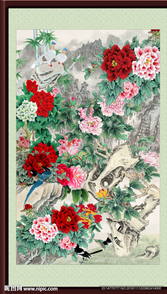 国画牡丹