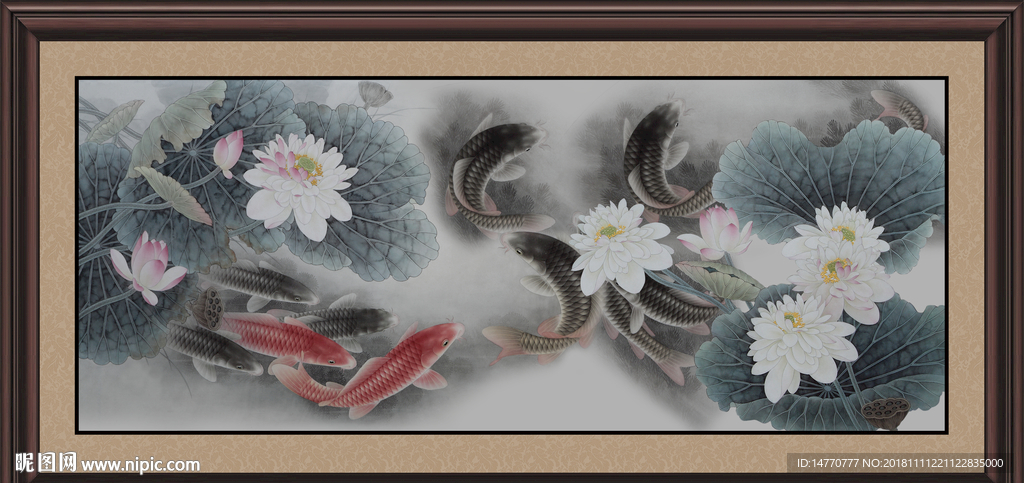 国画荷花