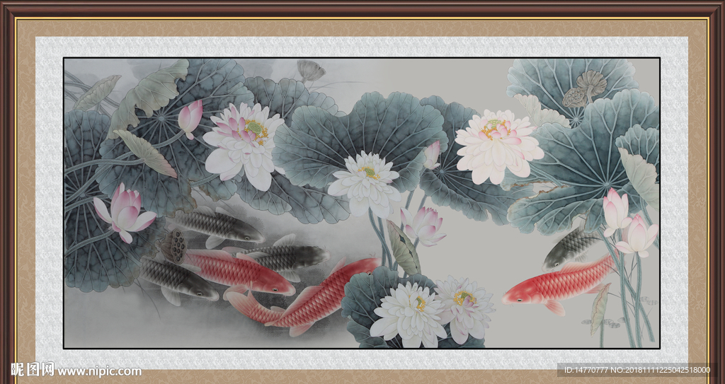 国画荷花