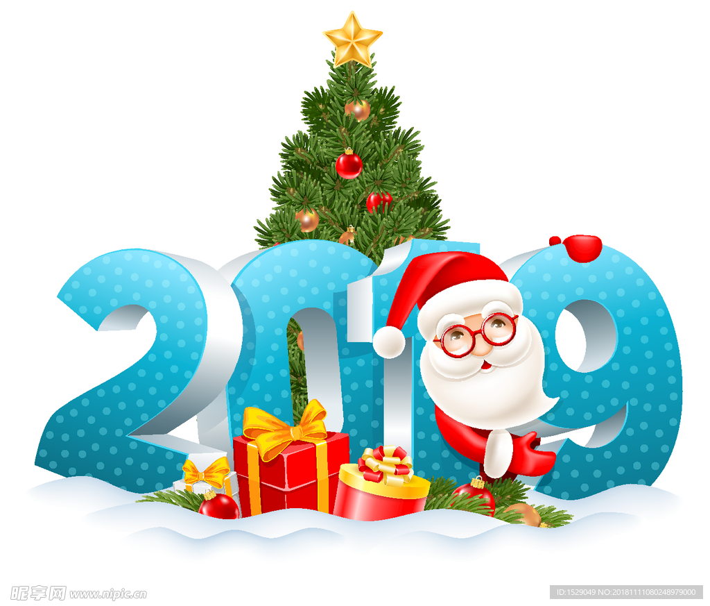 2019圣诞新年背景