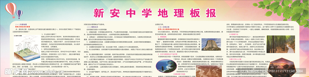 地理黑板报