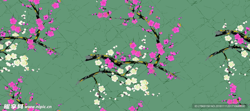 数码 印花 手绘花 小花朵 植