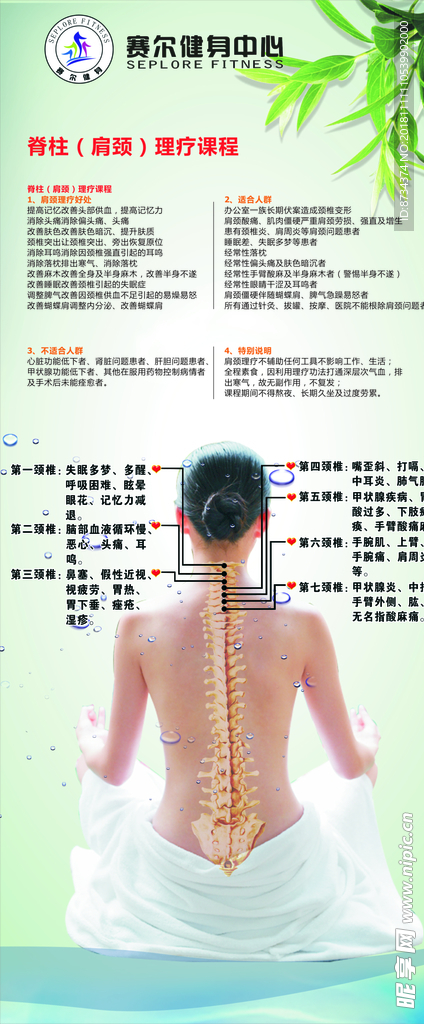 理疗按摩易拉宝