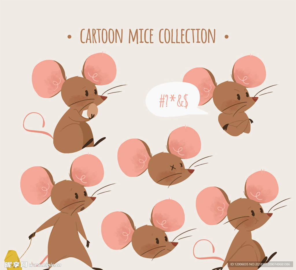 6款彩绘老鼠设计