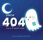 创意404页面夜晚的幽灵