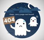 创意404页面幽灵矢量素材