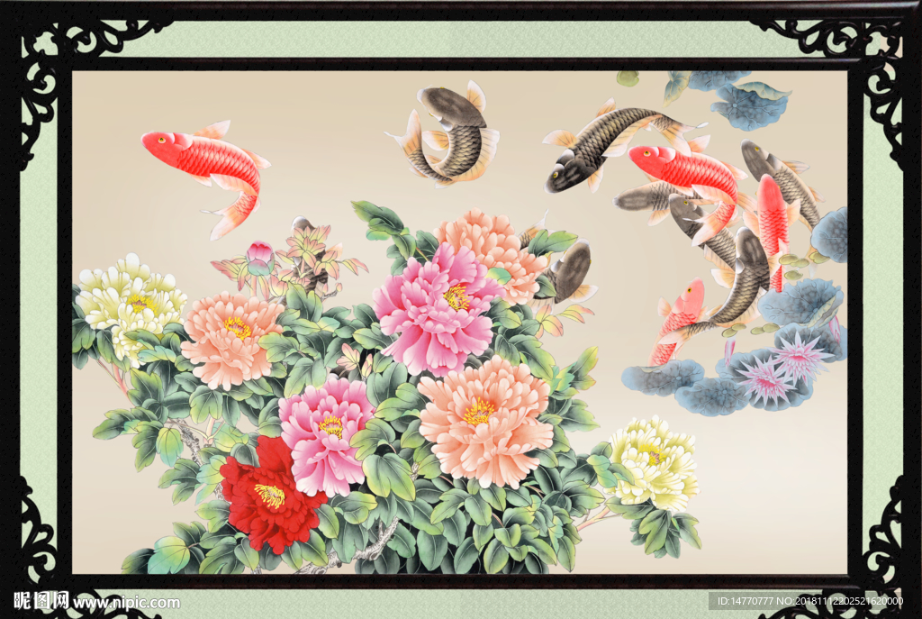 牡丹鲤鱼
