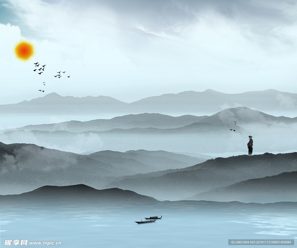 新中式山水画