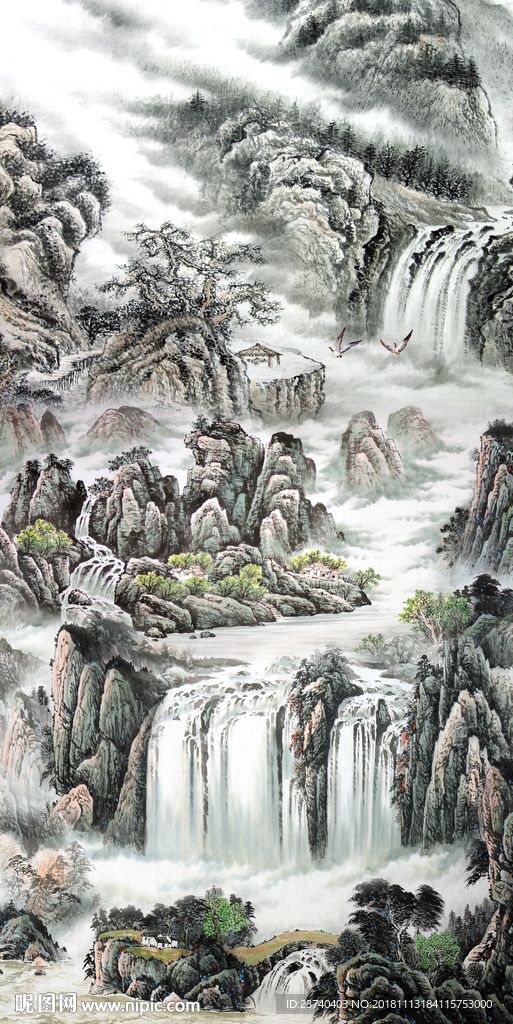 国画山水玄关