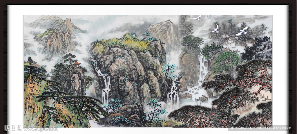山水画 山水风景 巨幅山水画