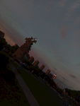 雕像 黄昏 晚霞 火烧云