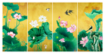 荷花国画