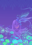 梦幻卡通背景花朵素材