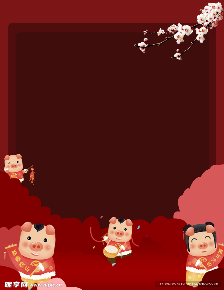 红色背景