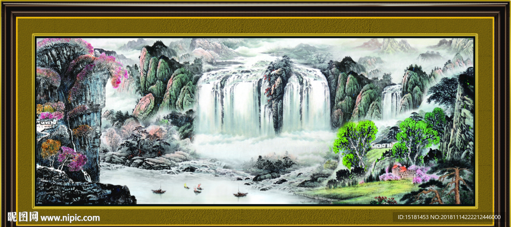 泰山 日出泰山 国画 泰山风光