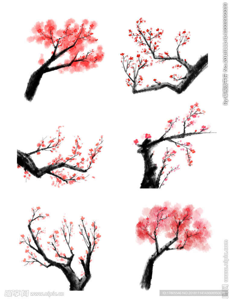 花素材 花枝 梅花素材 中国风