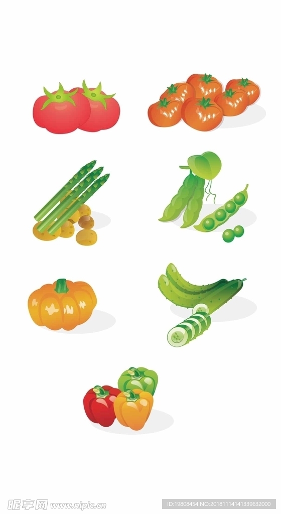蔬菜图标矢量图片