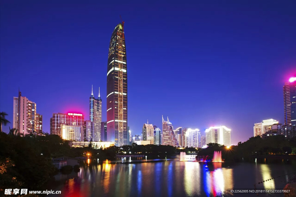 深圳京基一百夜景 深圳夜景