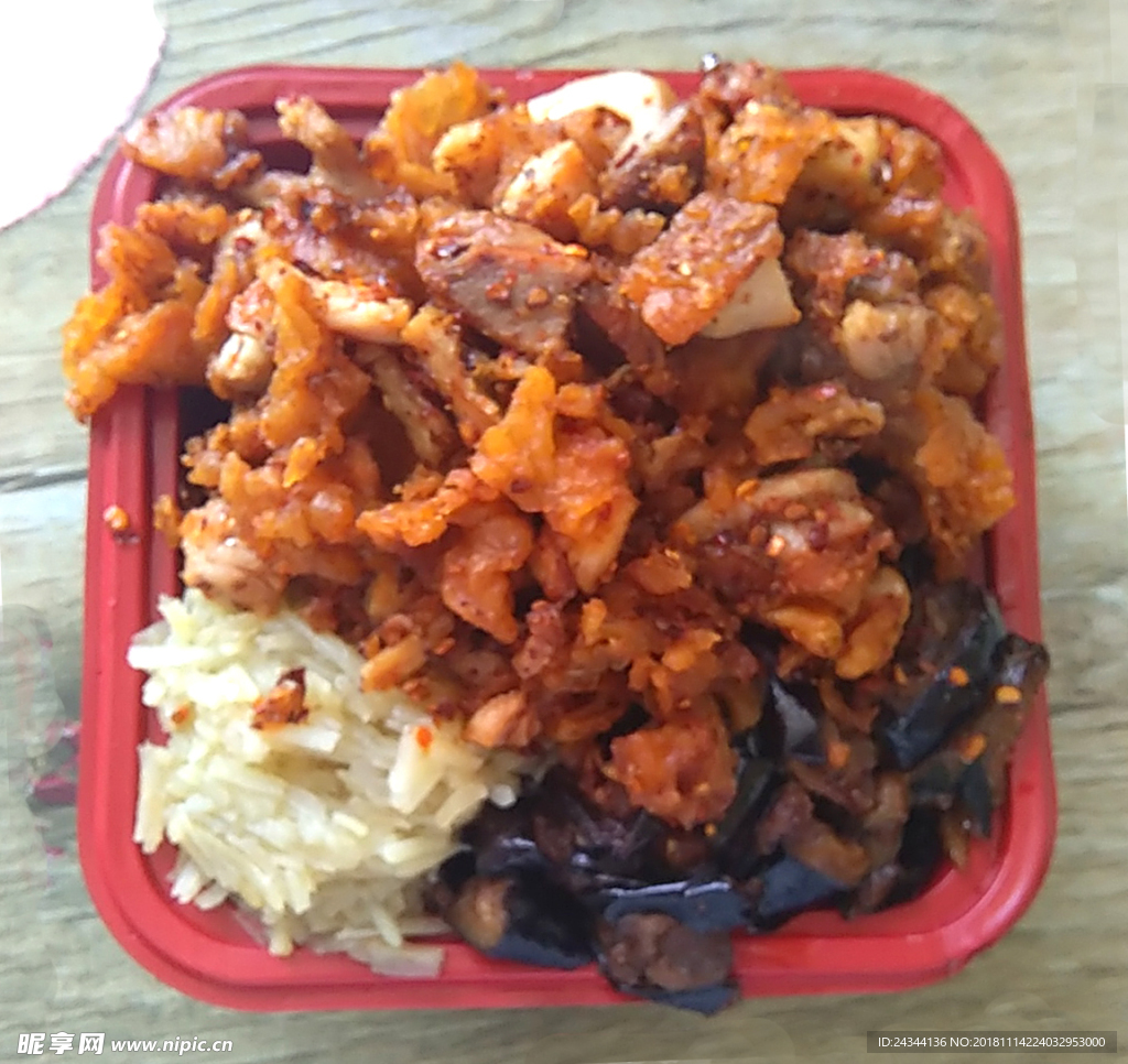 脆皮鸡拌饭