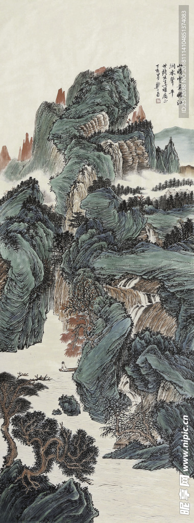 江晴水阔图