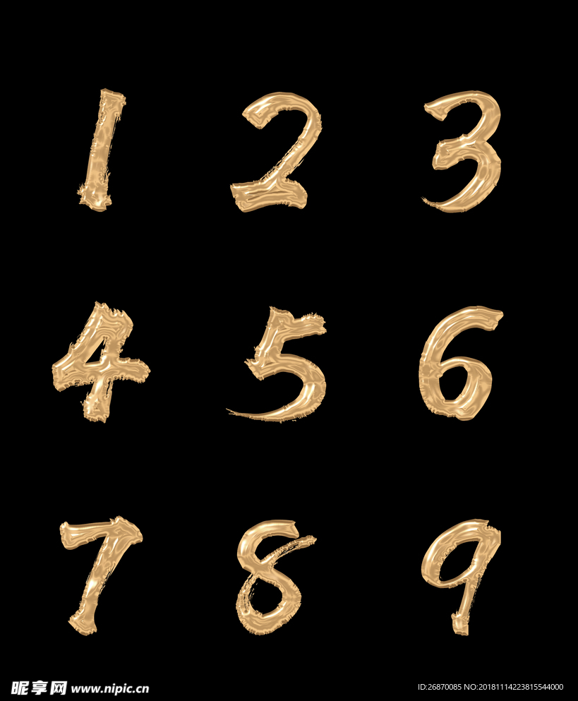 金属数字