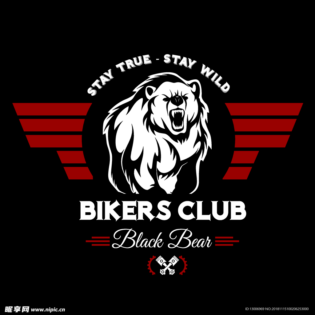 复古自行车俱乐部logo图标