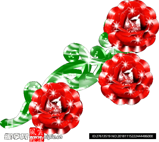 玫瑰花3D设计图片