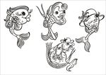 手绘线描鱼