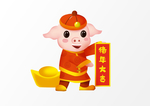 可爱卡通猪