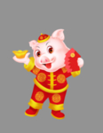 可爱卡通猪