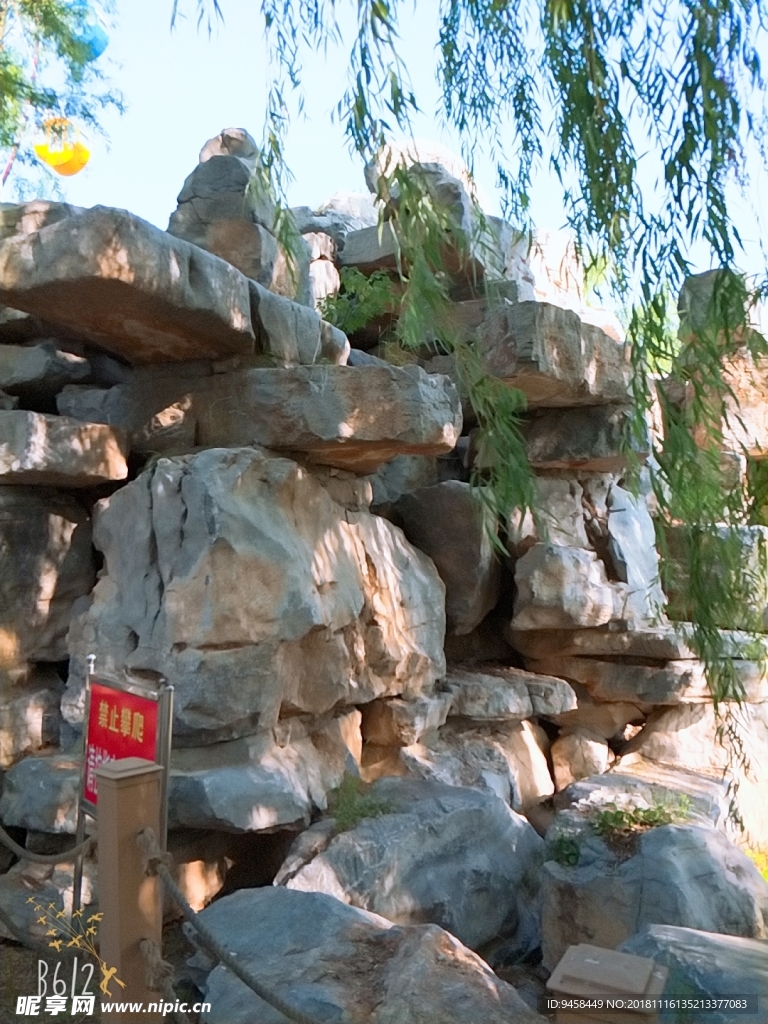滨城区蒲园假山
