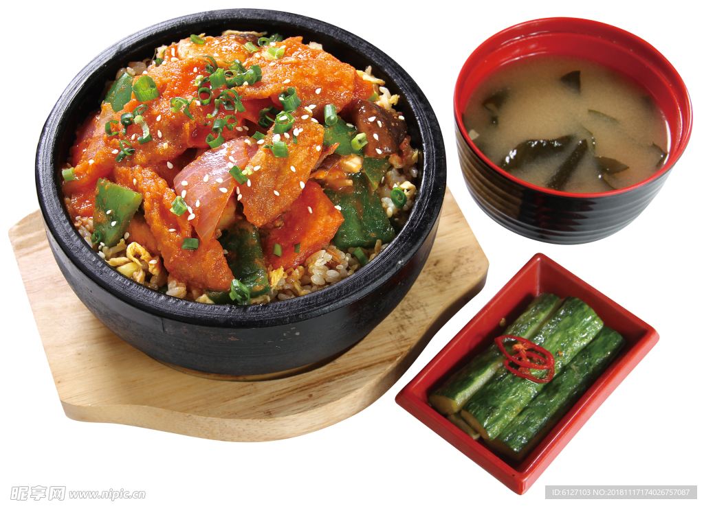 三文鱼石烧饭