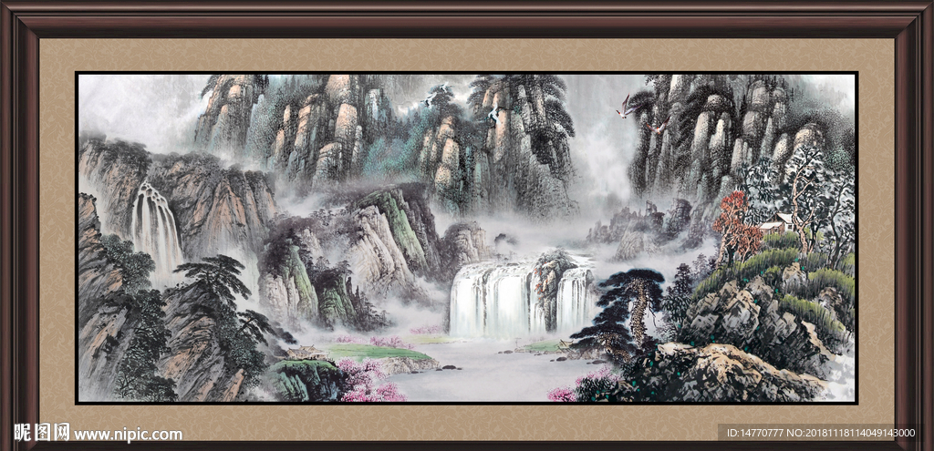 山水画 山水风景 巨幅山水画