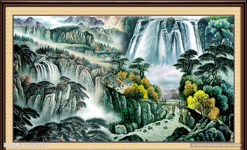山水画 山水风景 巨幅山水画