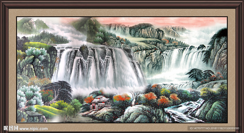 山水画 山水风景 巨幅山水画